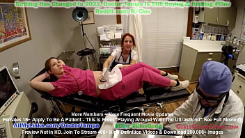L'infermiera incinta di 9 mesi Nova Maverick lascia che la dottoressa Tampa e l'infermiera Stacy Shepard giochino con la macchina ad ultrasuoni @GirlsGoneGyno.com!