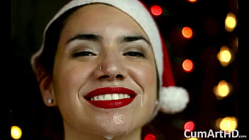 Merry Christmas! Holiday blowjob and facial! Bonus photo session!