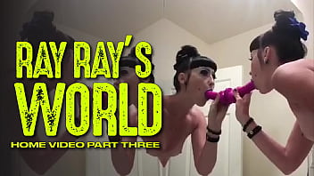 RAY RAY XXX gets naked in her bathroom and masturbates