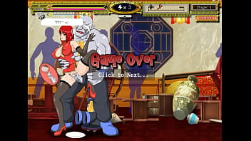 Bonita dama ninja tiene sexo con hombres fuertes en un juego de Kung-fu gl hentai
