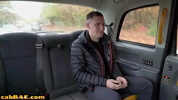 Bigbooty cabbie in stockings enjoys riding passengers shaft