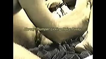 Harvey Licking Hairy Clit