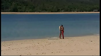 Jemstone Sits on the Beach Getting a Facial after Riding a Hard Dick