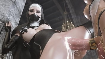 Монахиня Разврат - 3D анимация