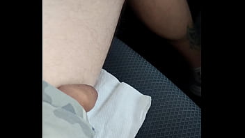 very wet dick. cumshot without hands in a public place