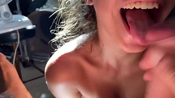 Young wife whore asking for other dicks until she drinks milk