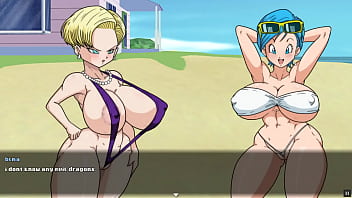 Super Slut Z Tournament 2 [Dragon Ball Hentai game Parody] Ep.2 android 18 sex contre son sosie