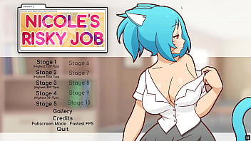 Nicole Risky Job [Hentai game PornPlay ] Ep.4 the camgirl masturbated while looking at her tits exposed