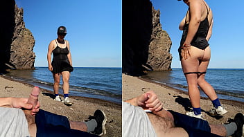 Незнакомец шокировал эксгибиционистку на морском пляже - XSanyAny