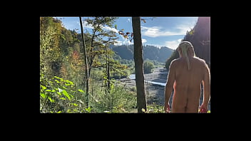 nudist bating with a view