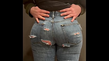 Jeans ajustados Big Booty Girl Déjame andar a tientas