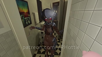 POV Ebony Standing Shower Fuck Lap Dance VRChat ERP