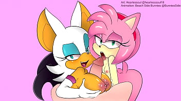 Amy Rose and Rouge Blowjob
