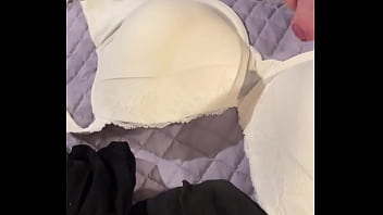 Creamy cum shot on padded bra