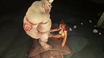 Sexy redhead elf rides Ogre Cock | Warcraft Parody