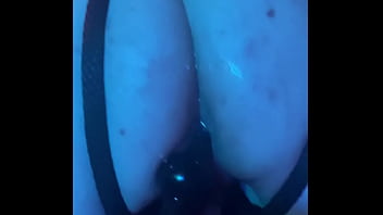 Double stuffing her fuck holes