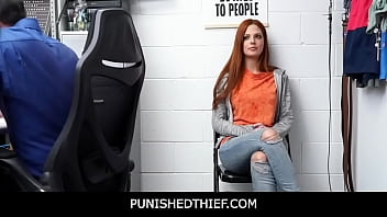 PunishedThief -Hot Teen Shoplifter Scarlett Mae Fucked By Pervy Loss Prevention Officer After Stealing TV