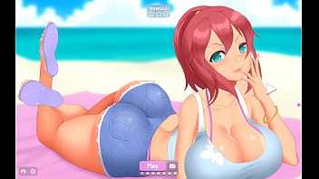 Oppai Muse [ セックス ゲーム PornPlay ] Ep.1 ビーチで赤毛を脱ぎ、ゲーマーの女の子と巨大なおっぱいを持つセクシーなワイフ ブルネットの主婦