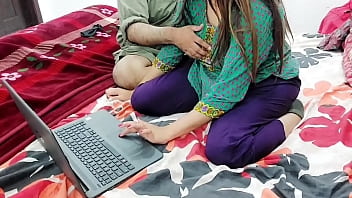 Pakistani Computer Teacher Giving Lesson To His Beautifull Student At Her Home With Clear Urdu Audio