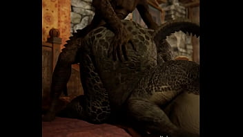 Mama Argonian loves Doggystyle