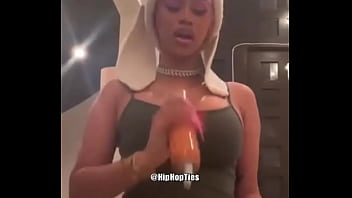 Cardi B jerking off whipped cream can