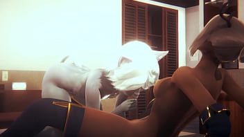 Furry Yaoi Hentai - Cat boy es follado por dos chicas futanari - Sissy crossdress Japanese Asian Manga Anime Film Game Porn Gay