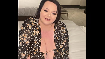 BBW shows huge tits and plays with pussy