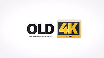 OLD4K. Girl has nothing against old man acting roughly during sex