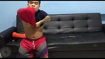 The masseur gets excited when he sees the midget's big cock