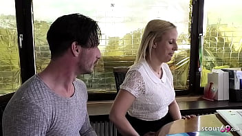 German Teacher Seduce Curvy Teen Jana Schwarz to Fuck at Home Lesson