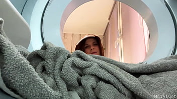 My stepsister got stuck in the dryer, and I fucked her, but she took control.