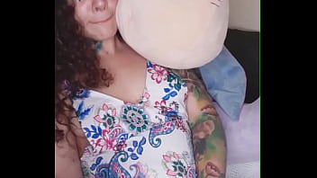 pedazodchicle masturbates her pussy and anus on her stuffed toys
