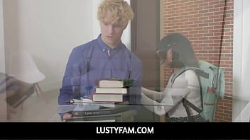 LustyFam-Ozzy SparX is experiencing mental blocks with her work so her stepbro Ty Wanks is giving her the very much enjoyable orgasmic release that she needs