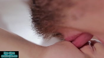 CLOSE UP CLIT LICKING. Loud moaning female orgasm from long pussy eating