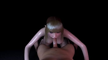 Cute blonde blowjob in the Dark | 3D Porn