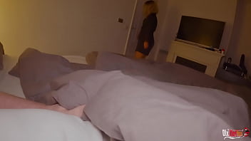 Stepmother and stepson share a bed. The stepmother comes to spend the night with the excited stepson after a quarrel with her husband. Stepson fucks her pussy and cums in her mouth. Secret sex with stepmother. (English AI voice)