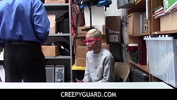 CreepyGuard - Black Tiny Teen Fucked By Guard- Arie Faye