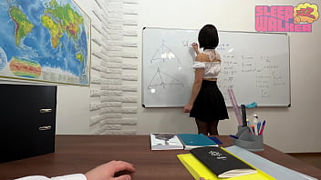 CUMSHOT IN A SWEET STUDENT IN A GEOGRAPHY LESSON