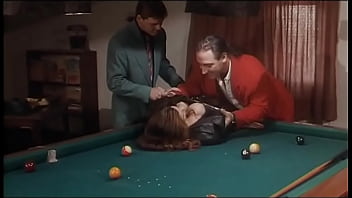 Busty girls takes it on a pool table - (The unforgettable Vintage porn in Full HD Restyling)