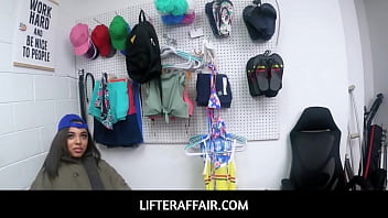 LifterAffair - Latina teen thief Zerella Skies totally busted stealing from a store