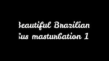 Brazilian amateur masturbating in public on bus 1