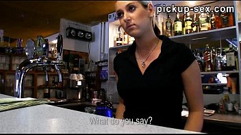 Barmaid Lenka screwed up with customer for some money