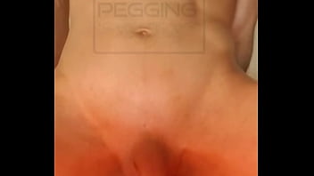 cumshot when pegging with dildo