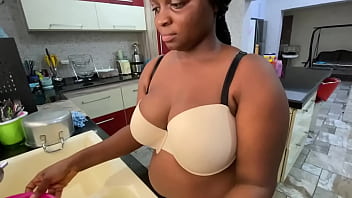 Big tits and ass ebony Lizpussy got the best of kitchen pussy licking, rimming and blowjob with Her husband’s worker.