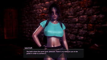 Lara Croft avventurandosi su un cazzo (Tomb Raider)