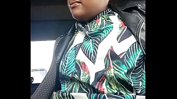 Chubby bitch playing with her pussy in a public taxi