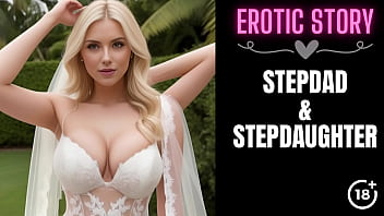 [Stepdad & Stepdaughter Story] Bride's Blow Job for Stepdaddy Part 1