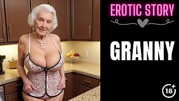 [GRANNY Story] Watching Stepfather fucking Step Grandmother in the Kitchen Part 1