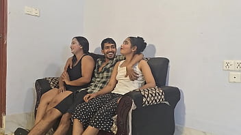 Ханиф, Адори и Насима - секс дези, глубокая глотка и порно с BBC для бенгальских шлюшек, тройничок с мальчиками, две девушки трахаются