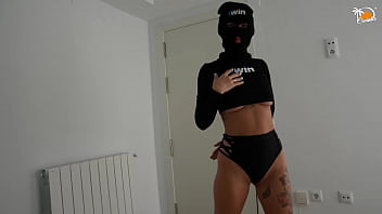 Sexy burglar busted! Fucked hard with two cumshots
